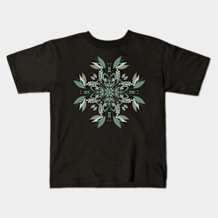 Mint Symmetrical Mandala Kids T-Shirt